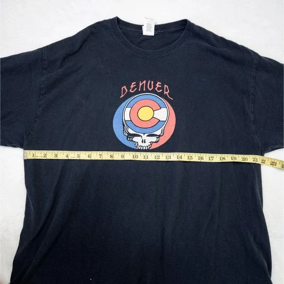 Grateful Dead Denver Tee - Colorado Flag‎ Skull Graphic Shirt - Picture 5 of 5